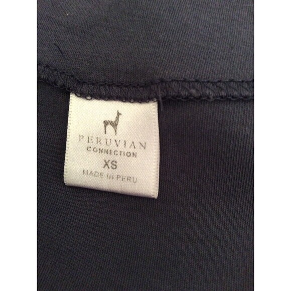 PERUVIAN CONNECTION SIZE XS BALLET NECK HEATHER PURPLE PIMA COTTON DRESS - Picture 5 of 6